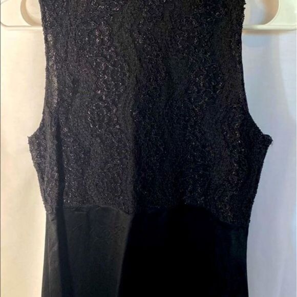 Vintage Apologie Lace & Satin Black Cocktail Dress - Picture 5 of 7